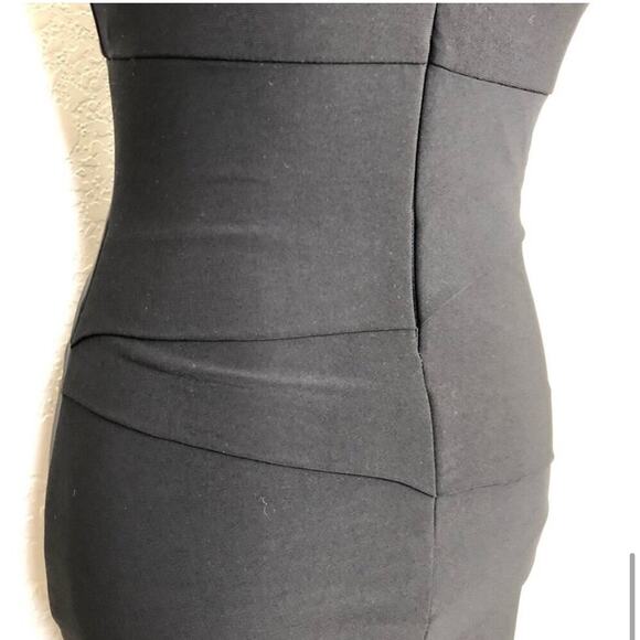 WHBM black layered halter choker sleeveless dress size 2 - Picture 11 of 15